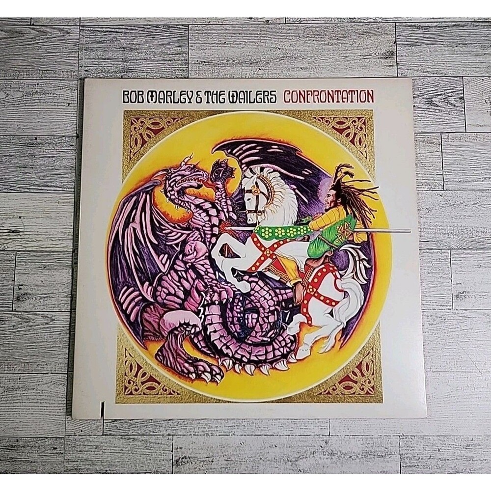BOB MARLEY & THE WAILERS LP "Confrontation" Album Vinyl 1983 Island Records
